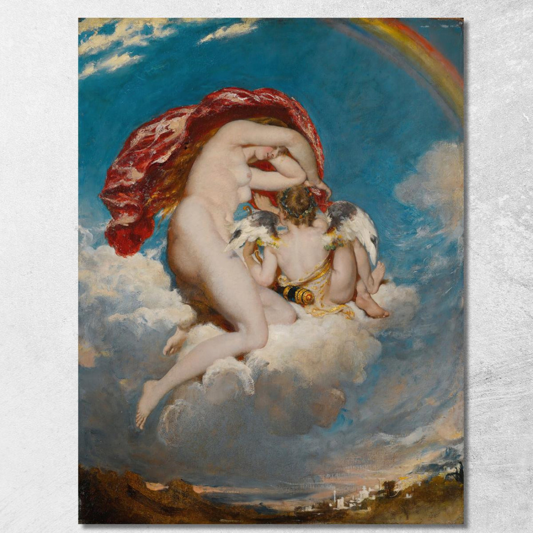 Venere E Cupido Discendenti William Etty wet44 quadro stampato su tela Venere E Cupido Discendenti William Etty wet44 quadro stampato su tela