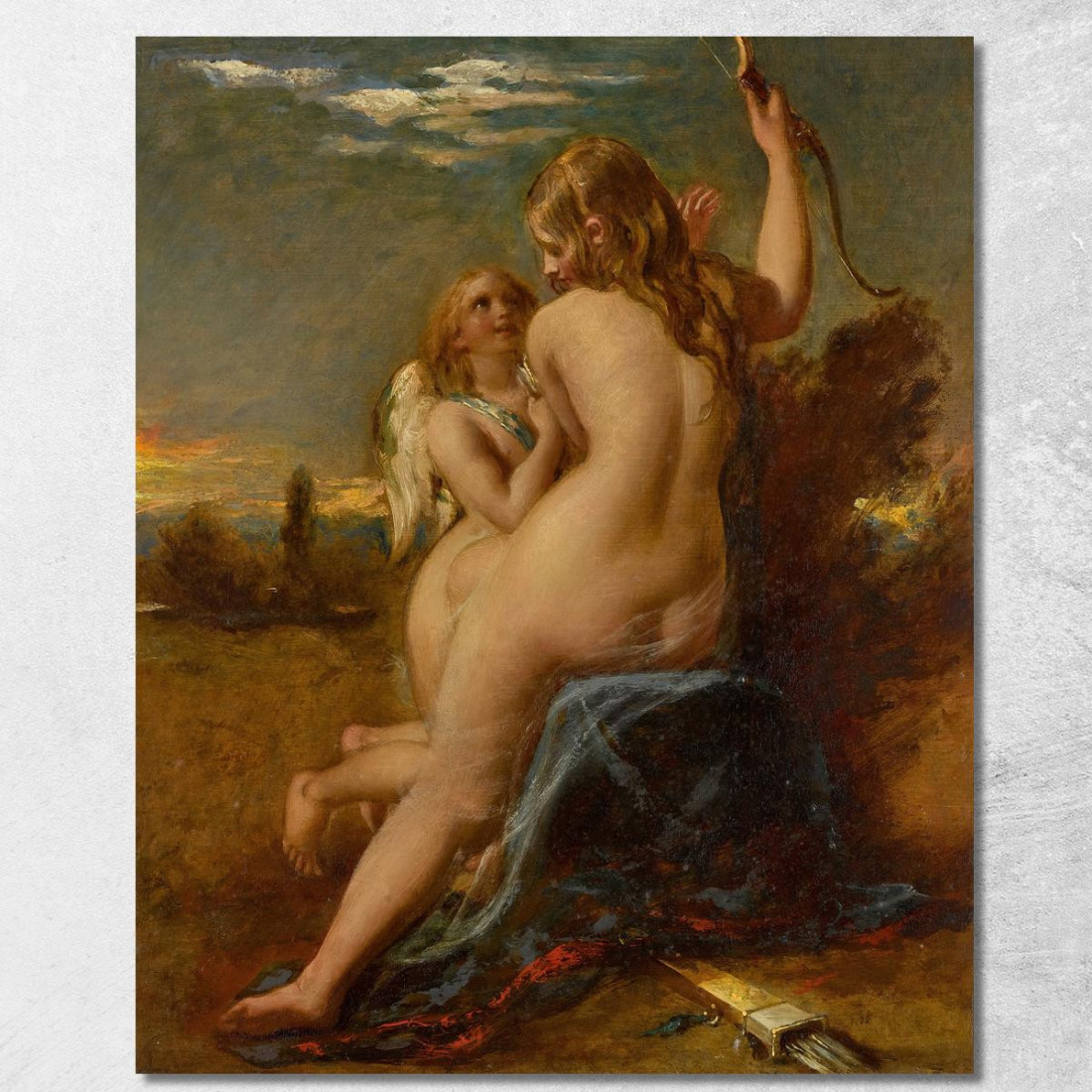 Venere Libera Cupido Dal Suo Arco William Etty wet46 quadro stampato su tela Venere Libera Cupido Dal Suo Arco William Etty wet46 quadro stampato su tela