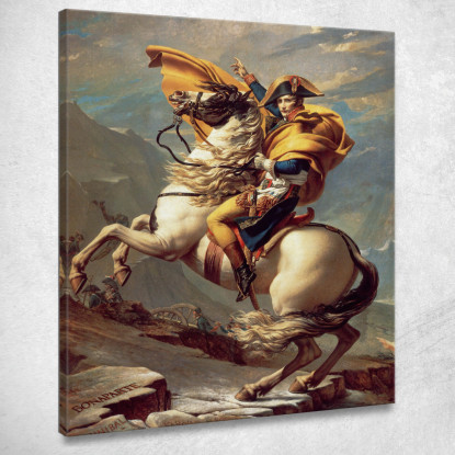 Napoleone Attraversa Le Alpi Jacques Louis David jld21 quadro stampato su tela