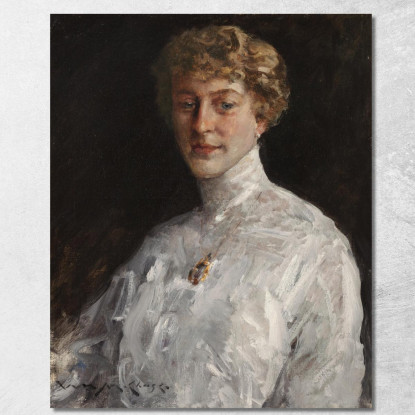 Signora In Camicetta Bianca William Merritt Chase wmc33 quadro stampato su tela