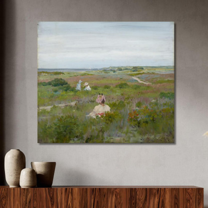 Paesaggio Shinnecock Long Island William Merritt Chase wmc36 quadro stampato su tela