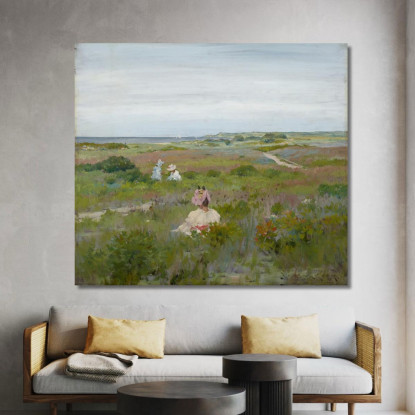 Paesaggio Shinnecock Long Island William Merritt Chase wmc36 quadro stampato su tela