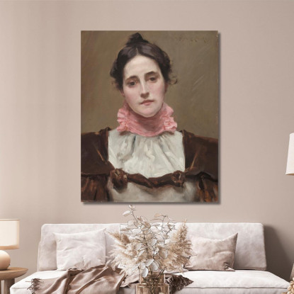 La Signora William Merritt Chase William Merritt Chase wmc45 quadro stampato su tela