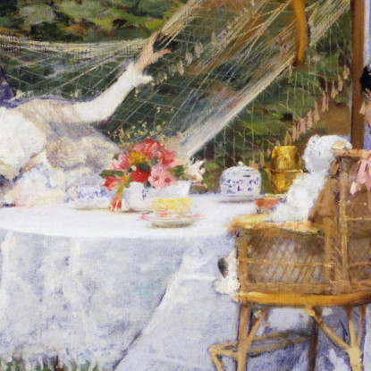 Colazione All'Aria Aperta William Merritt Chase wmc48 quadro stampato su tela