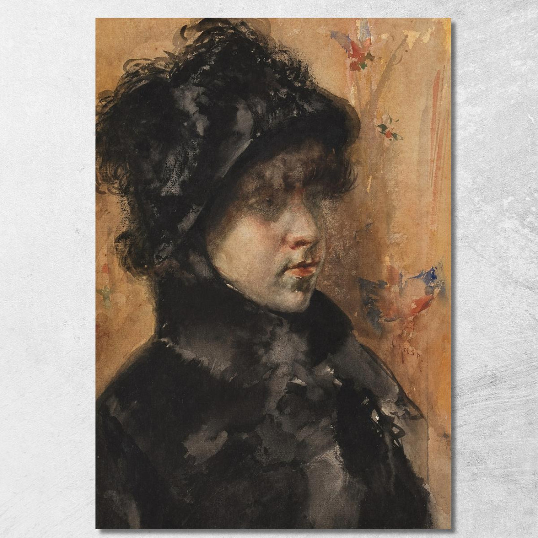 Ritratto Di Una Giovane Donna William Merritt Chase wmc57 quadro stampato su tela Ritratto Di Una Giovane Donna William Merritt Chase wmc57 quadro stampato su tela