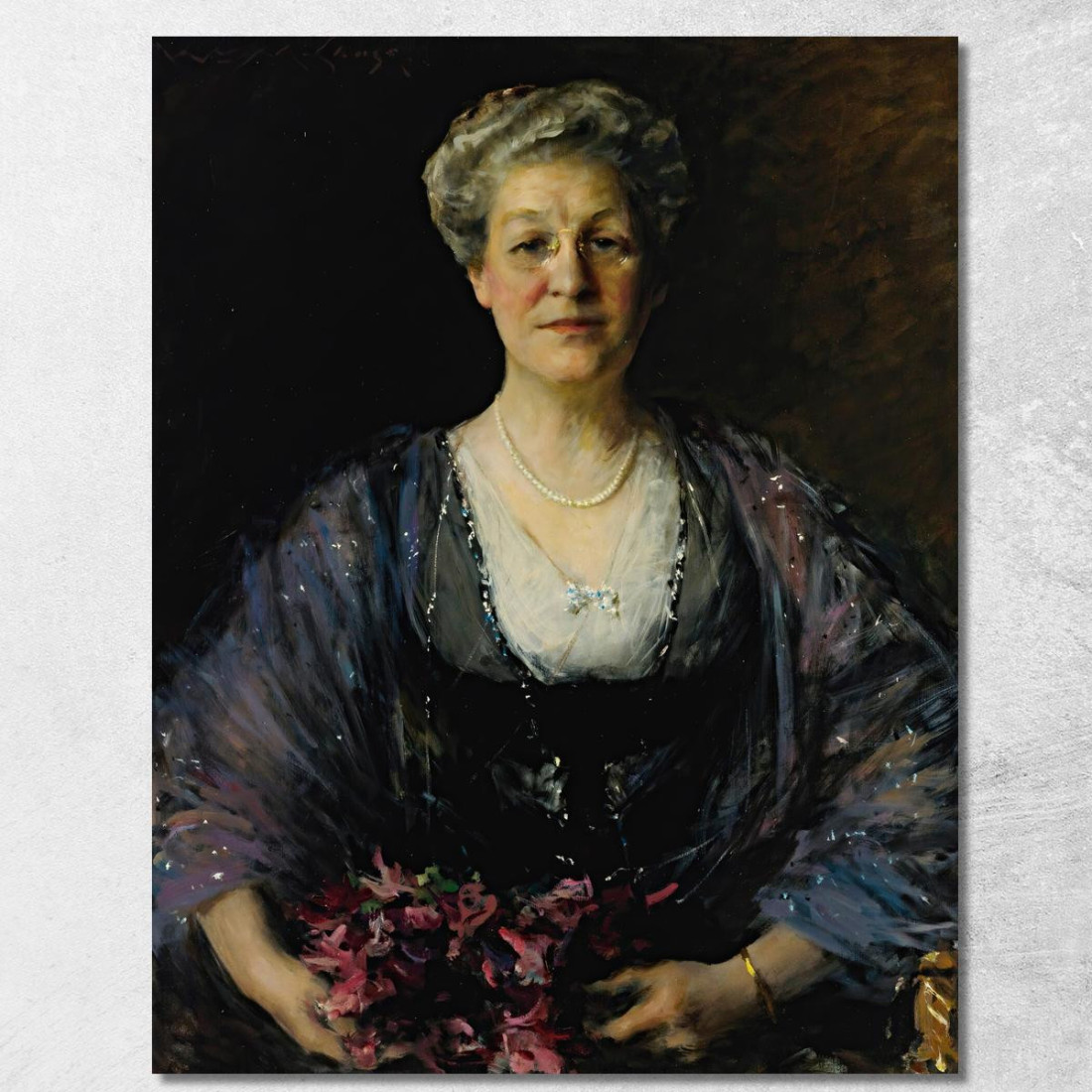 Ritratto Di Matilda Herbert Lloyd 1855-1945 William Merritt Chase wmc60 quadro stampato su tela Ritratto Di Matilda Herbert Lloyd 1855-1945 William Merritt Chase wmc60 quadro stampato su tela