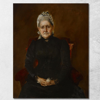 Ritratto Di Mia Madre Sarah Swaim Chase William Merritt Chase wmc64 quadro stampato su tela