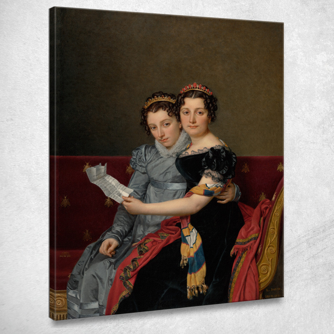 Ritratto Delle Sorelle Zenaide E Carlotta Bonaparte Jacques Louis David jld29 quadro stampato su tela Ritratto Delle Sorelle Zenaide E Carlotta Bonaparte Jacques Louis David jld29 quadro stampato su tela