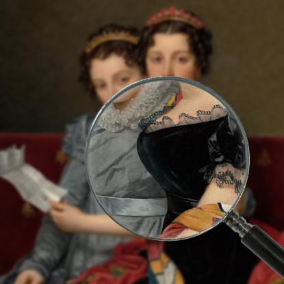 Ritratto Delle Sorelle Zenaide E Carlotta Bonaparte Jacques Louis David jld29 quadro stampato su tela