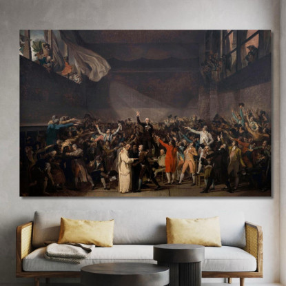 Giuramento Del Jeu De Paume 20 Giugno 1789 Jacques Louis David jld30 quadro stampato su tela