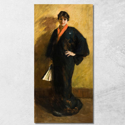 Il Kimono Blu William Merritt Chase wmc94 quadro stampato su tela