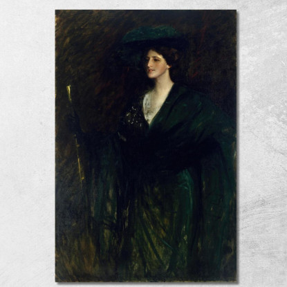 La Signora Smeraldo William Merritt Chase wmc95 quadro stampato su tela