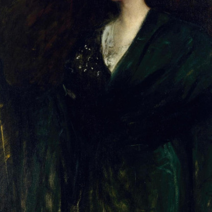 La Signora Smeraldo William Merritt Chase wmc95 quadro stampato su tela