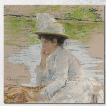 Ritratto Senza Titolo Della Signora Chase William Merritt Chase wmc107 quadro stampato su tela