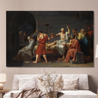 La Morte Di Socrate Jacques Louis David jld37 quadro stampato su tela