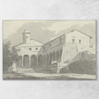 Chiesa Di Sant'Onofrio Roma Jacques Louis David jld49 quadro stampato su tela