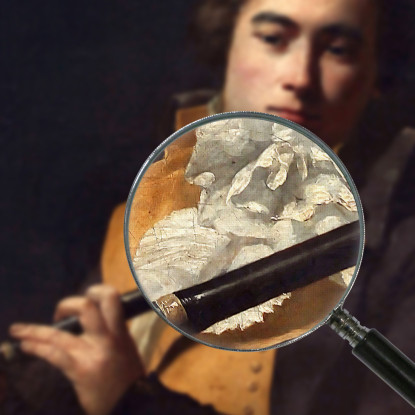 Ritratto Del Flautista François Devienne Jacques Louis David jld53 quadro stampato su tela