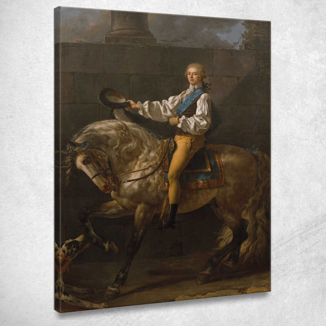 Ritratto Equestre Di Stanislaw Kostka Potocki Jacques Louis David jld57 quadro stampato su tela Ritratto Equestre Di Stanislaw Kostka Potocki Jacques Louis David jld57 quadro stampato su tela