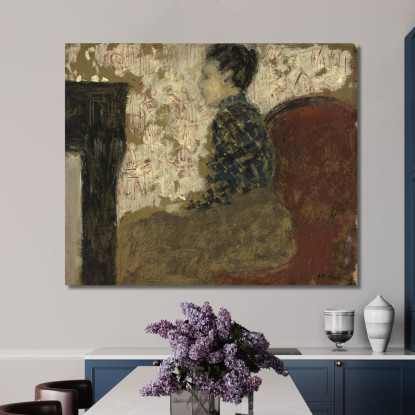 Donna Seduta Accanto Al Fuoco Édouard Vuillard evu179 quadro stampato su tela