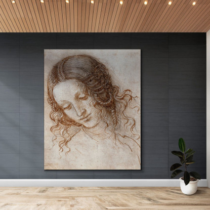 Testa Di Leda Leonardo Da Vinci ldv9 quadro stampato su tela