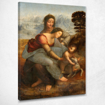 La Vergine E Il Bambino Con Sant'Anna Leonardo Da Vinci ldv12 quadro stampato su tela