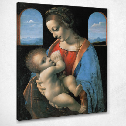 Madonna Litta Leonardo Da Vinci ldv19 quadro stampato su tela