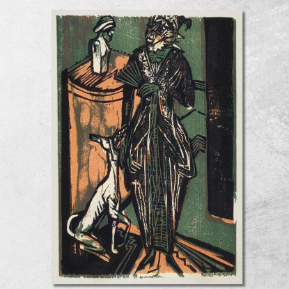 Catalogo Della Mostra Degli Abiti Della Signora Eucken 1916 Ernst Ludwig Kirchner elk13 quadro stampato su tela