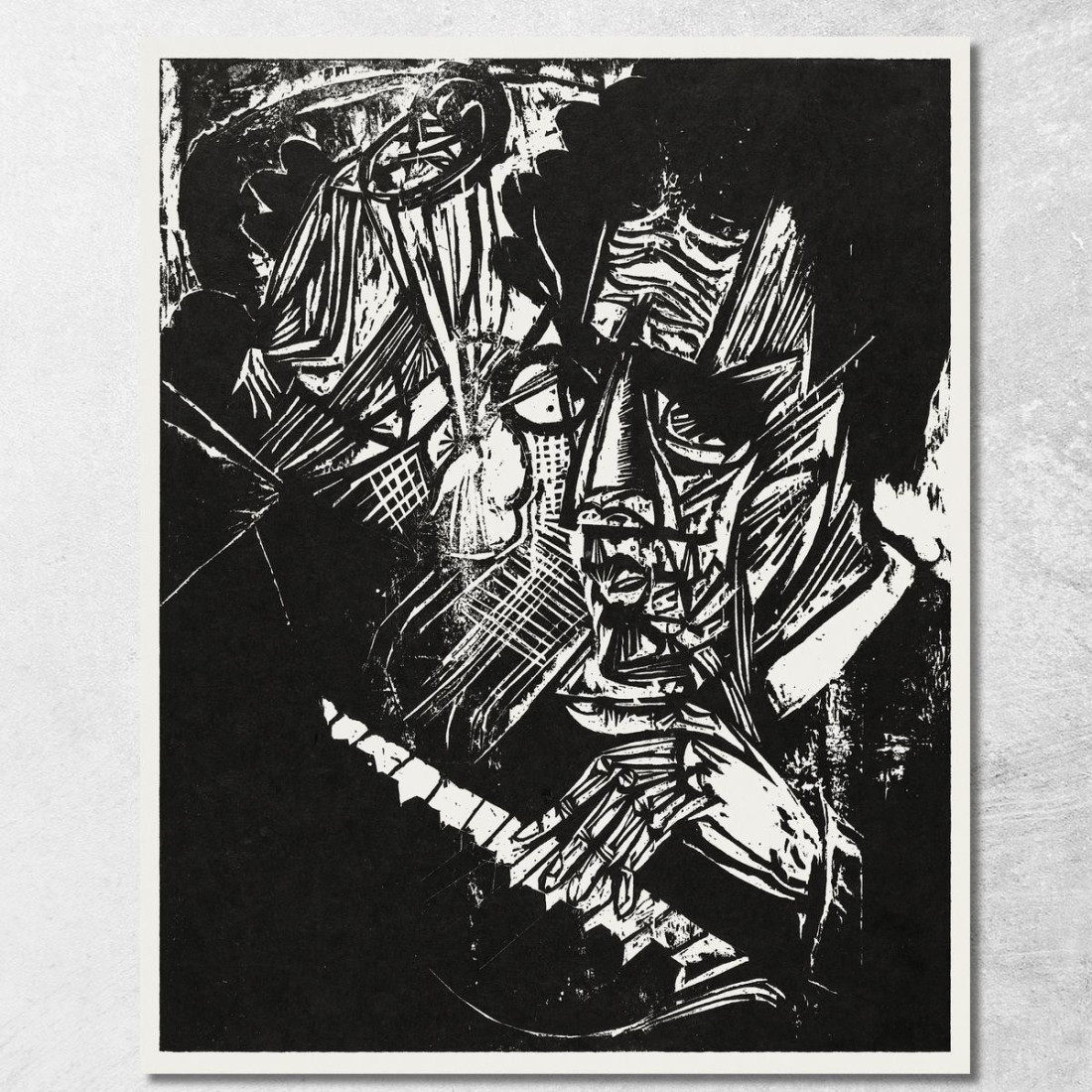 Compositore Klemperer 1916 Di The Ernst Ludwig Kirchner elk16 quadro stampato su tela Compositore Klemperer 1916 Di The Ernst Ludwig Kirchner elk16 quadro stampato su tela