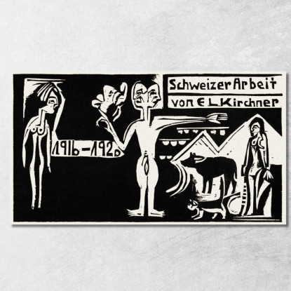 Esposizione Ernst Ludwig Kirchner elk47 quadro stampato su tela