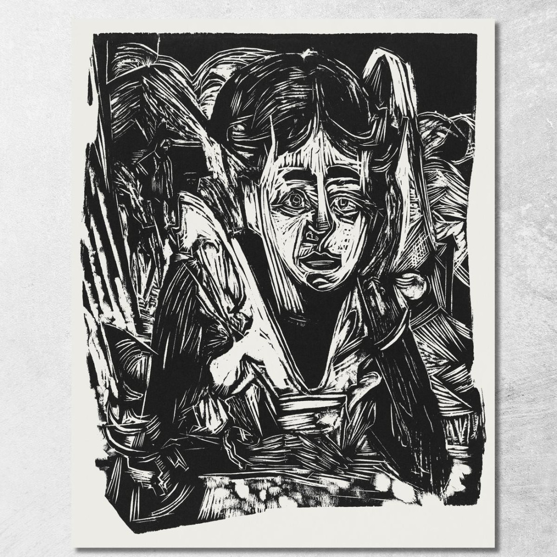 Ragazza Che Sogna 1918 Ernst Ludwig Kirchner elk57 quadro stampato su tela Ragazza Che Sogna 1918 Ernst Ludwig Kirchner elk57 quadro stampato su tela