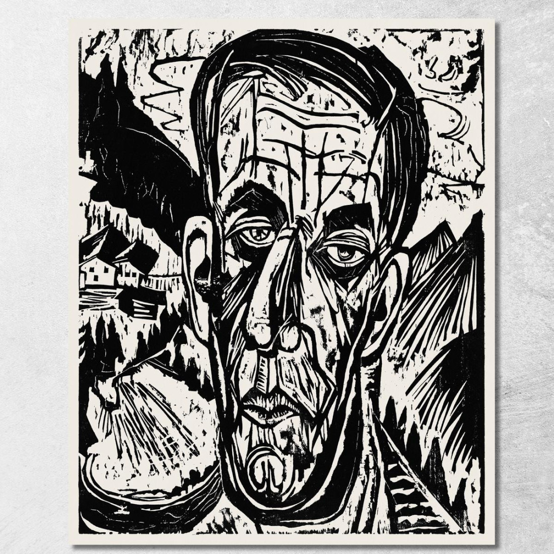 Testa Di Van De Velde Bright 1917 Ernst Ludwig Kirchner elk65 quadro stampato su tela Testa Di Van De Velde Bright 1917 Ernst Ludwig Kirchner elk65 quadro stampato su tela