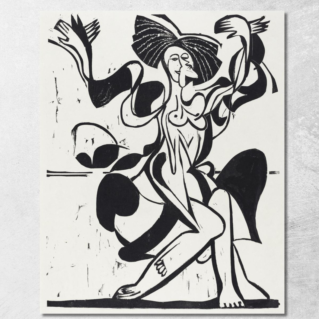 La Danza Di Mary Wigman 1933 Ernst Ludwig Kirchner elk77 quadro stampato su tela La Danza Di Mary Wigman 1933 Ernst Ludwig Kirchner elk77 quadro stampato su tela