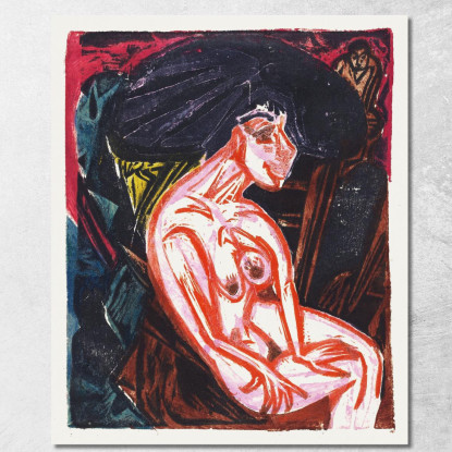 La Meravigliosa Storia Di Peter Schlemihl L'Amato 1915 Ernst Ludwig Kirchner elk98 quadro stampato su tela