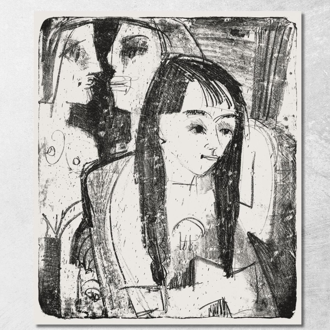 Ritratto Di Una Ragazza 1921 Ernst Ludwig Kirchner elk103 quadro stampato su tela Ritratto Di Una Ragazza 1921 Ernst Ludwig Kirchner elk103 quadro stampato su tela