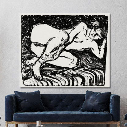 Nudo Sdraiato 1907 Ernst Ludwig Kirchner elk109 quadro stampato su tela