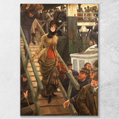 Imbarco A Calais James Tissot jts24 quadro stampato su tela