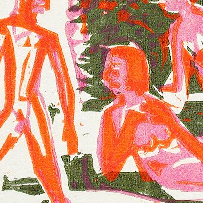 Le Xilografie Ernst Ludwig Kirchner elk142 quadro stampato su tela