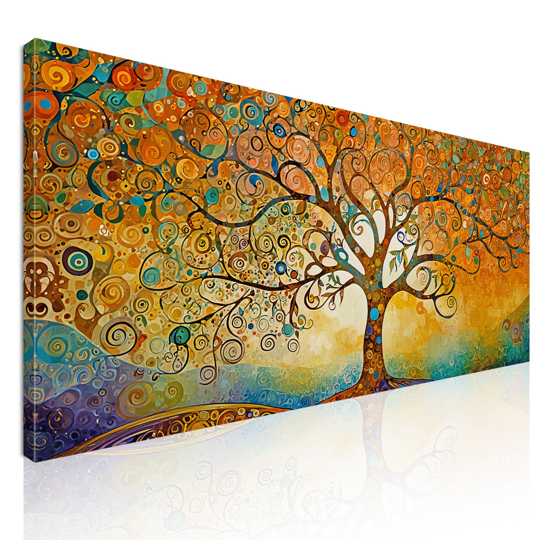 Quadro Albero Della Vita Tramonto Con Motivi Astratti avt10 quadro stampato su tela Quadro Albero Della Vita Tramonto Con Motivi Astratti avt10 quadro stampato su tela