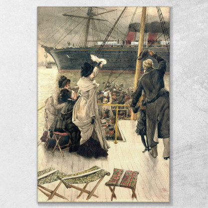 Arrivederci Sul Mersey James Tissot jts31 quadro stampato su tela