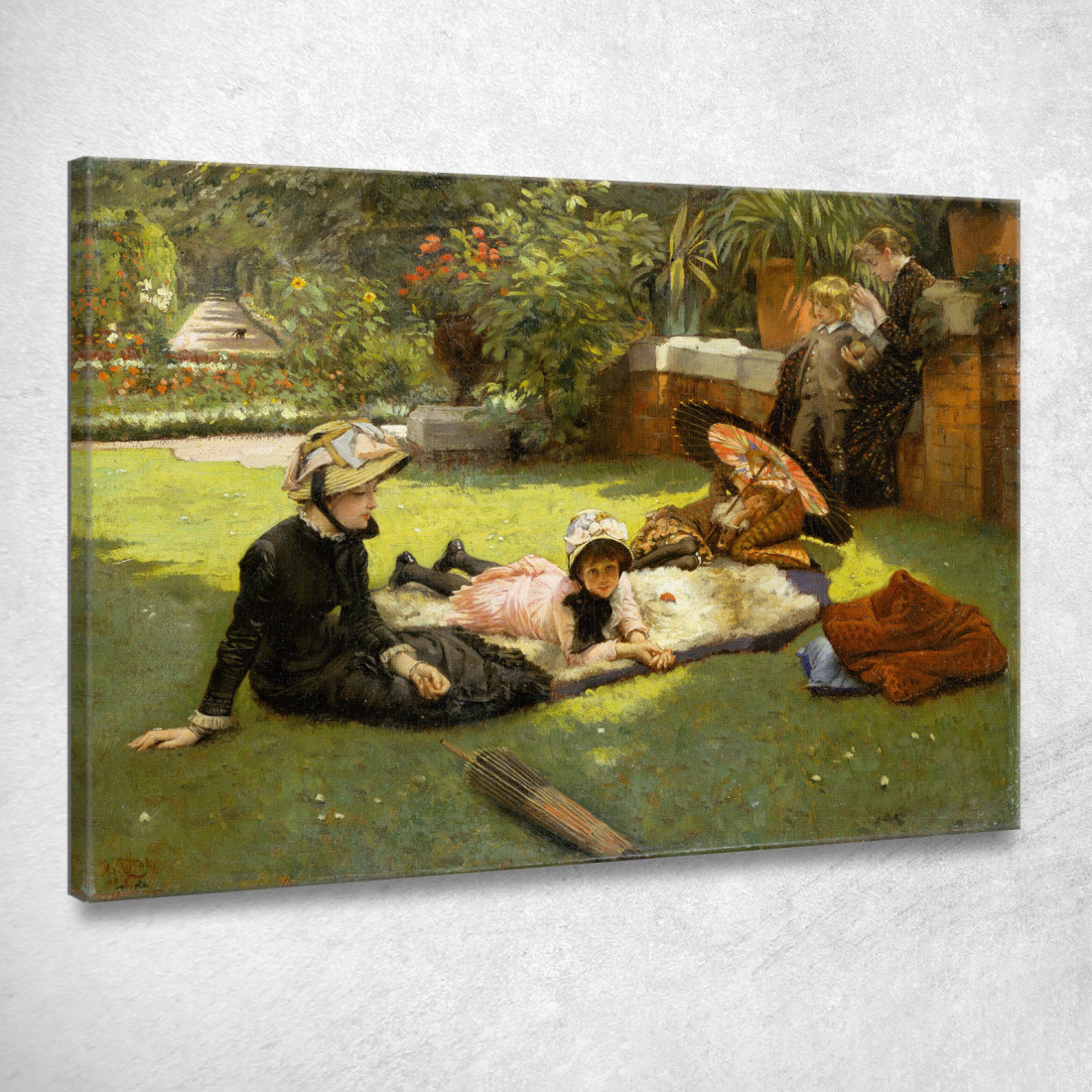 In Pieno Sole En Plein Soleil James Tissot jts35 quadro stampato su tela In Pieno Sole En Plein Soleil James Tissot jts35 quadro stampato su tela