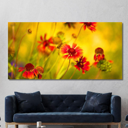 Quadro Astratto Fiori Di Campo abs34 quadro stampato su tela