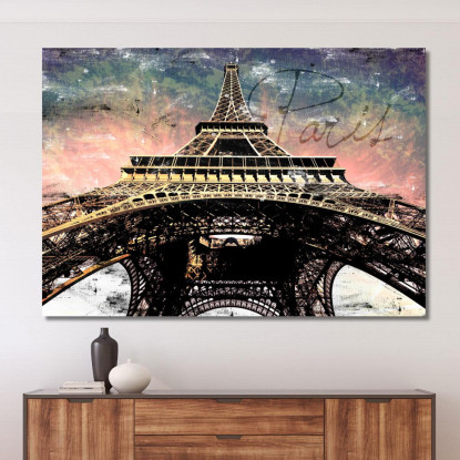 Quadro Astratto Incantevole Parigi abs47 quadro stampato su tela