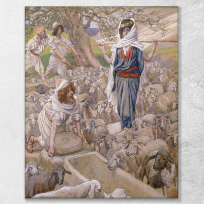 Giacobbe E Rachele Al Pozzo James Tissot jts38 quadro stampato su tela