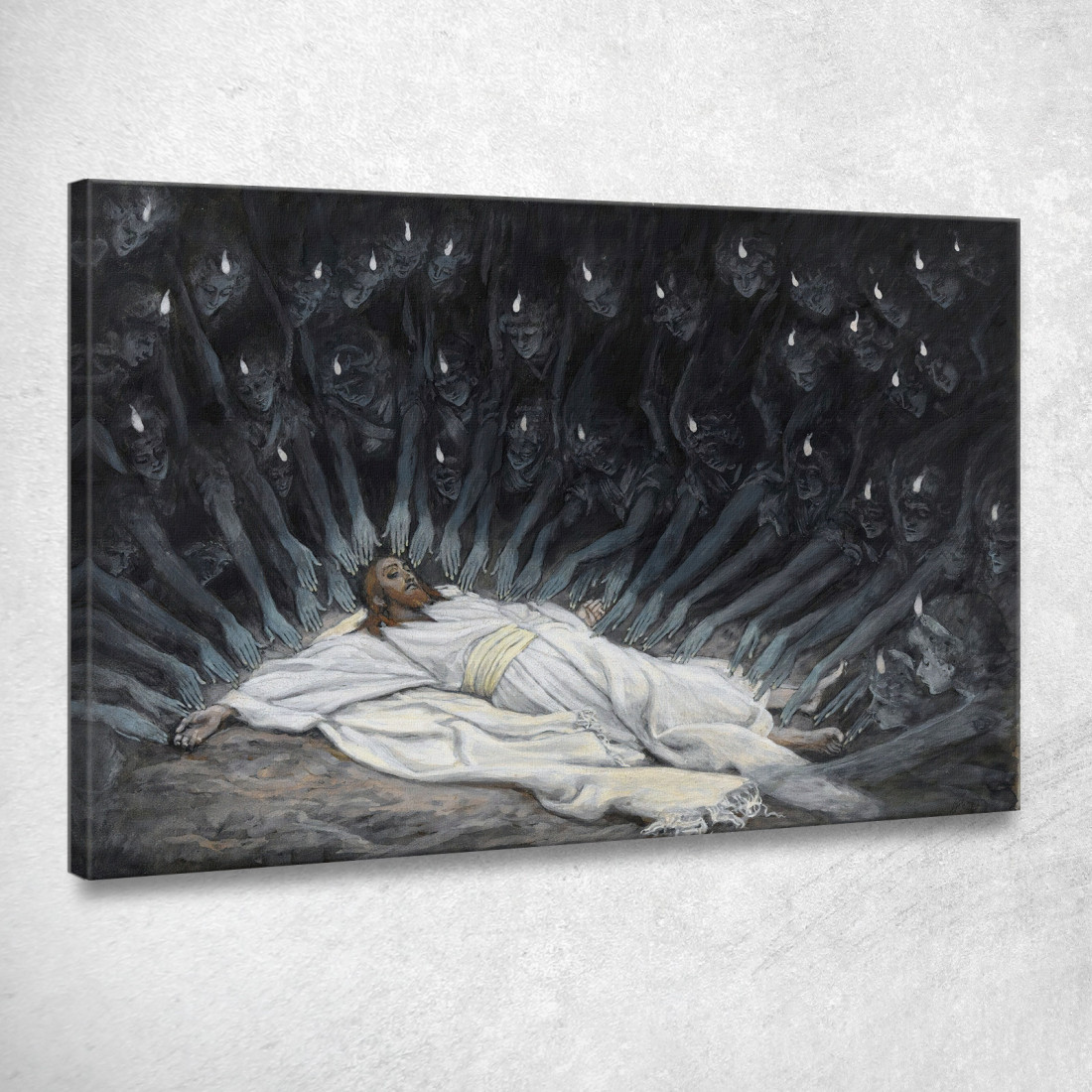 Gesù Servito Dagli Angeli James Tissot jts40 quadro stampato su tela Gesù Servito Dagli Angeli James Tissot jts40 quadro stampato su tela