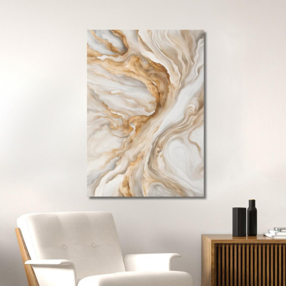 Quadro Moderno Effetto Marmo Beige E Bianco abs86 quadro stampato su tela