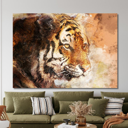 Quadro Tigre Maestosa Forza Della Natura Selvaggia afr26 quadro stampato su tela