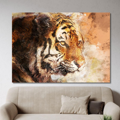 Quadro Tigre Maestosa Forza Della Natura Selvaggia afr26 quadro stampato su tela