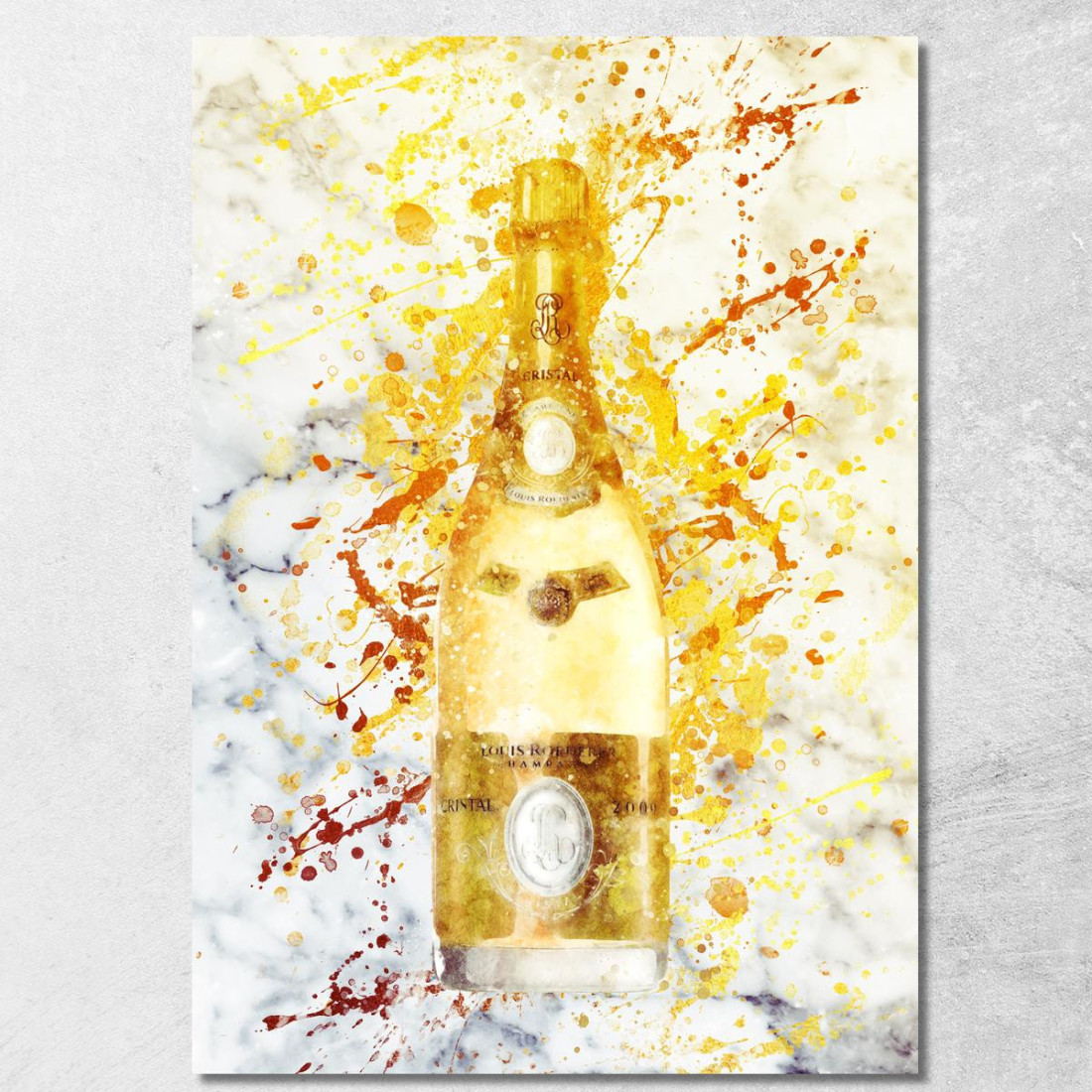 Quadro Moderno Champagne Astratto Cristal Oro E Marmo chm3 quadro stampato su tela Quadro Moderno Champagne Astratto Cristal Oro E Marmo chm3 quadro stampato su tela