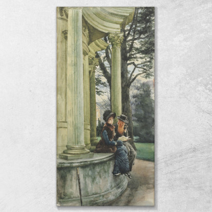 Kew Gardens Londra James Tissot jts51 quadro stampato su tela