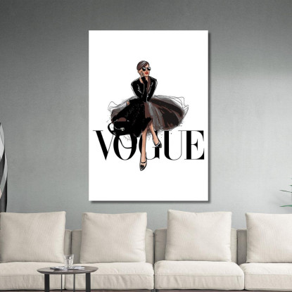 Quadro Fashion Illustrazione Donna Vogue Fashion fsn47 quadro stampato su tela